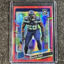 2023 Panini Donruss Optic Derick Hall Red Hyper Rated Rookie RC #291