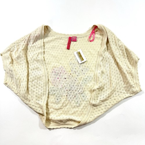 Charlotte Tarantola Beaded Bolero Cardigan Floral Silk Size Medium Large $152