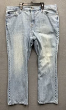 Old Navy Mens Denim Jeans Boot Cut Distressed Light Wash Blue Size 40X30