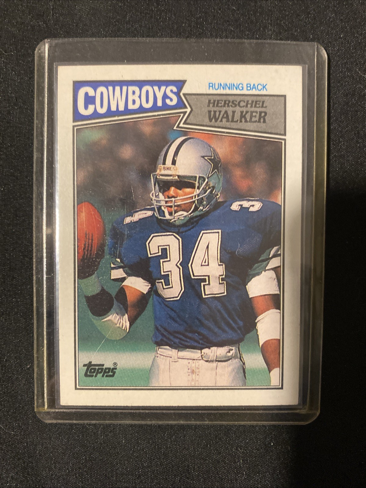 Herschel Walker 1987 Topps - #264 Running Back in Dark Blue (RC)