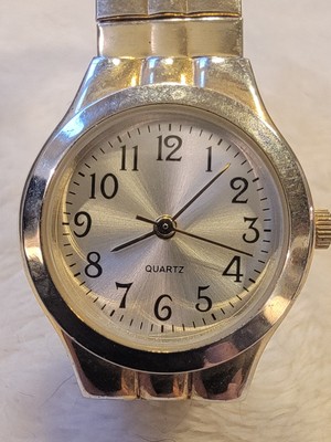 M.Z. Berger Ladies Gold Tone Quartz Watch WS80 415 PC21 Stretch Band 
