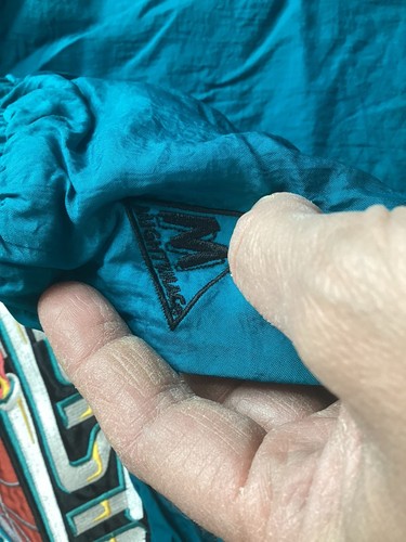 Detroit Pistons Teal Jacket Large Retro Windbreaker Mighty Mac Sports - Picture 5 of 17