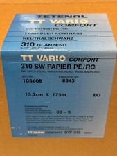 Tetenal TT Vario Comfort SW Fotopapier Rolle 15,2cm x 175m Gl&auml;nzend NEU OVP Rar!