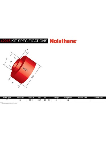 Nolathane Sway Bar Link Bushing fits Chrysler Valiant Charger 5.2 CL (42915) - Picture 4 of 12