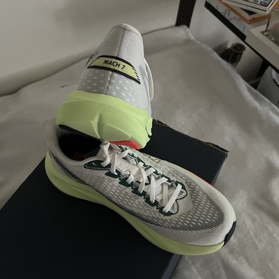 HOKA ONE ONE Mach 7 Men s Running Sneaker White Green Low Top Lace Up D