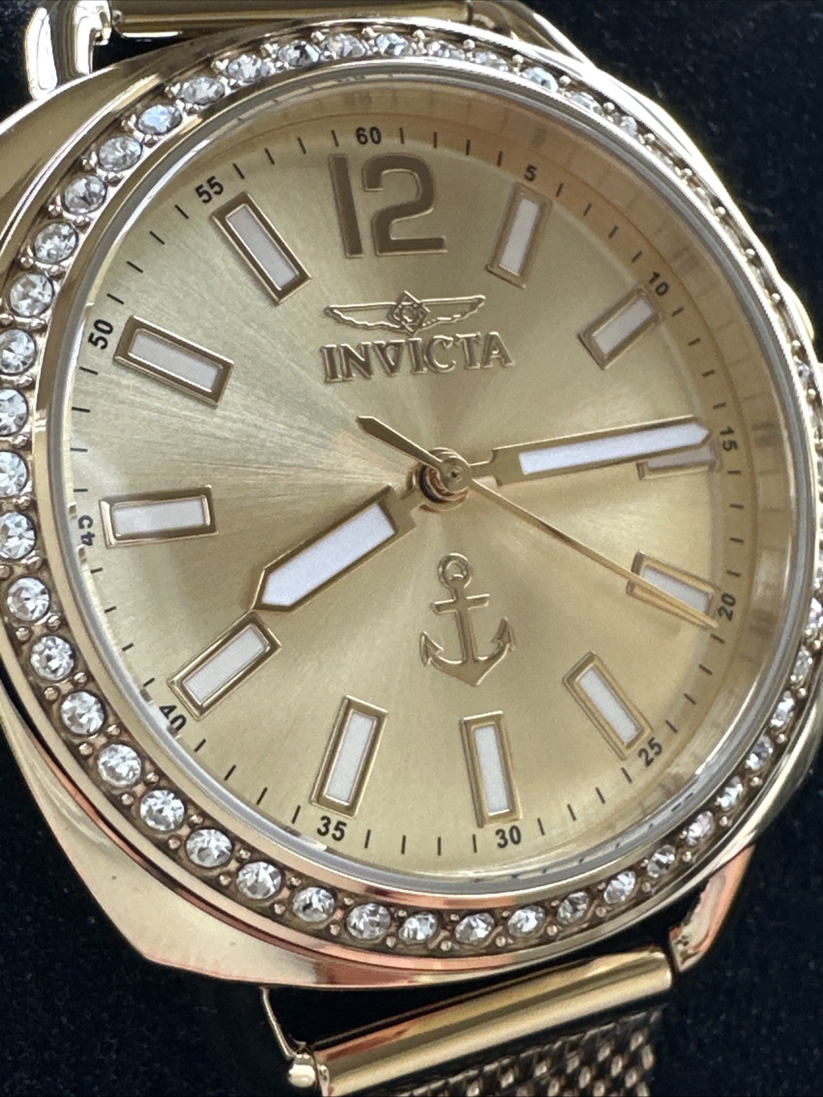 Invicta Womens Gold Tone Stainless Steel Bracelet Watch 4629
