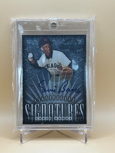 1998 Donruss Signatures - ERNIE BANKS - Significant Cubs Autograph # 1696/2000