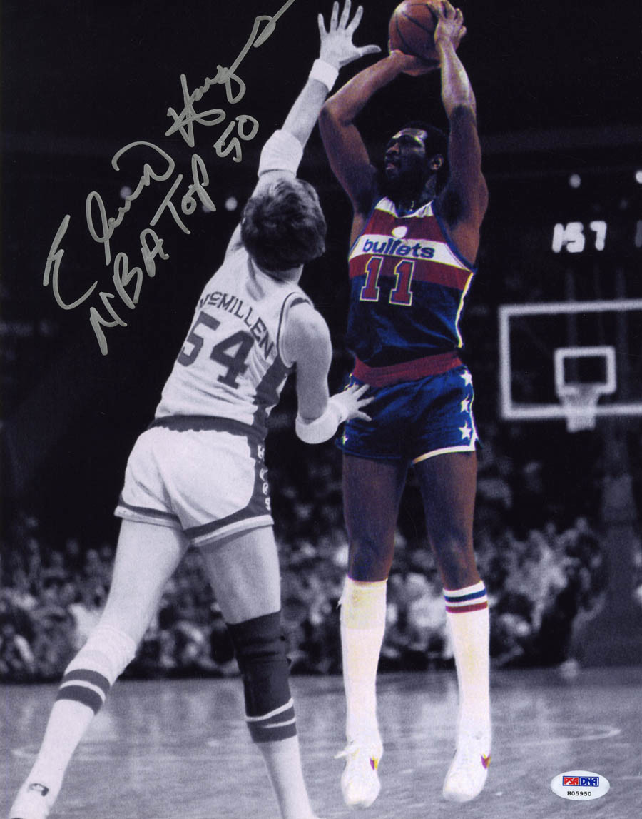 Elvin Hayes Autographed Signed Washington Bullets 11x14 Photo + TOP 50 PSA/DNA 