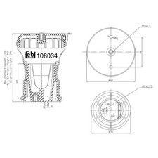 FEBI Luftfederbalg Iveco 108034