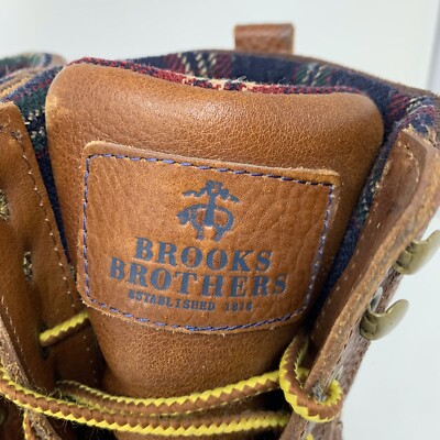 Brooks Brothers Leather Sheep Fur Lined Brown Duck Boots  display picture 1