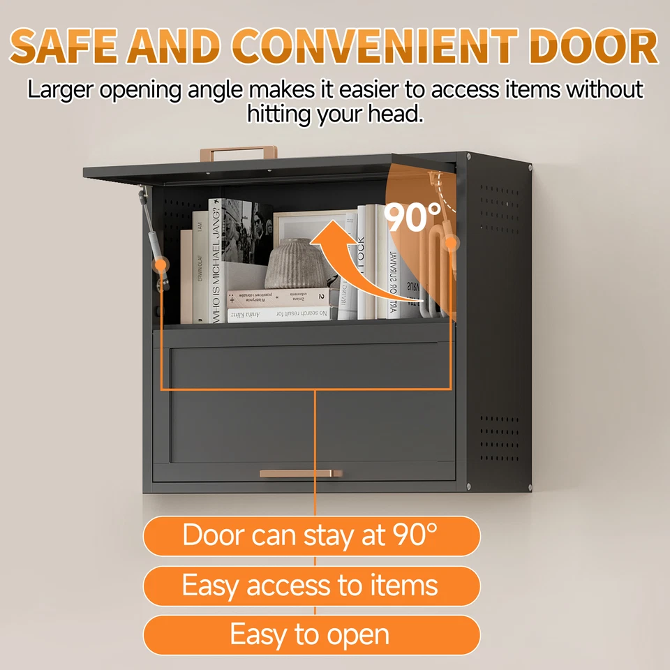 Wall Cabinet 2-tier Kitchen Cabinet With 2 Doors For Bathroom Medicine Cabinet - Image 4 of 4