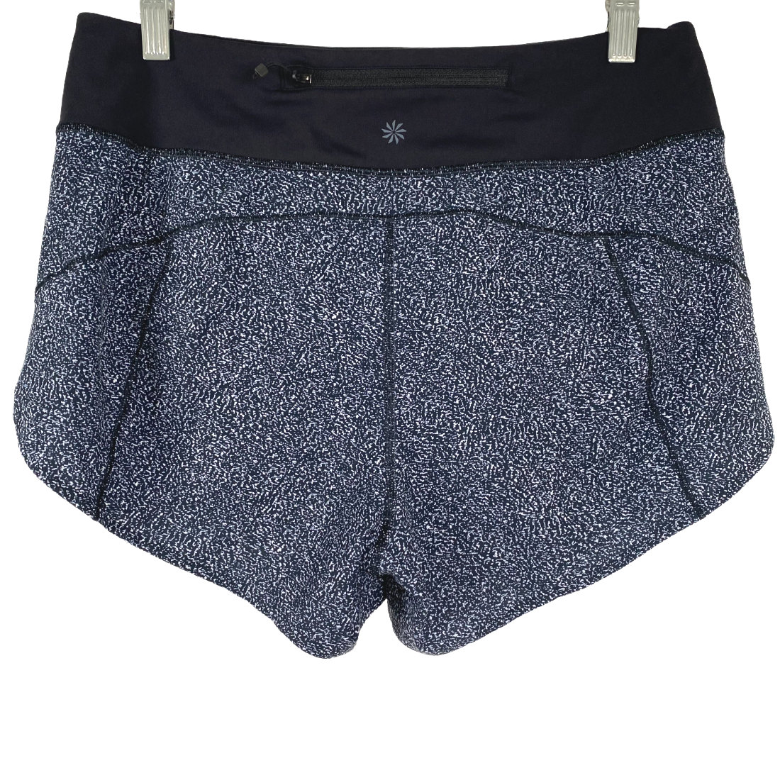 Athleta Run With It Shorts Multicolored Print Polyester Spandex Women's