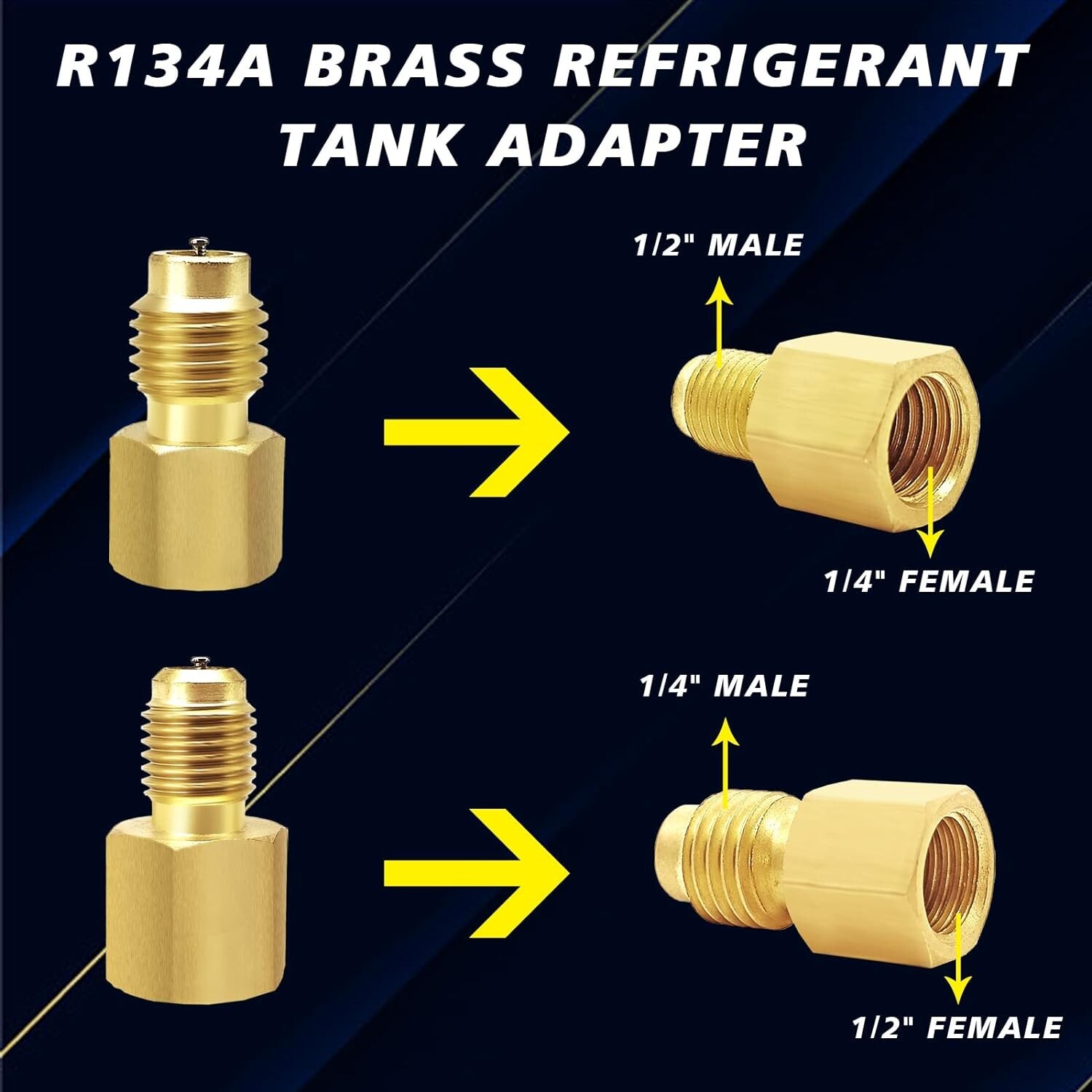 R134A Brass AC Fitting With Valve Core R134A Brass Refrigerant - Foto 7