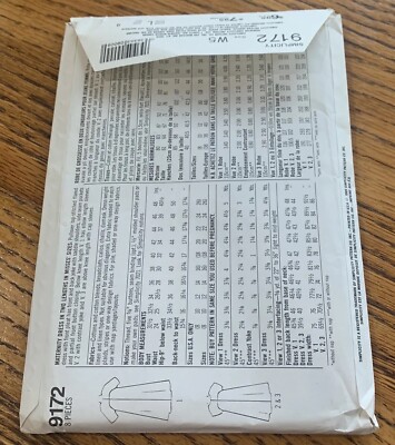 Vintage Simplicity 9172 Maternity Dress Size 18-26 UNCUT Vintage