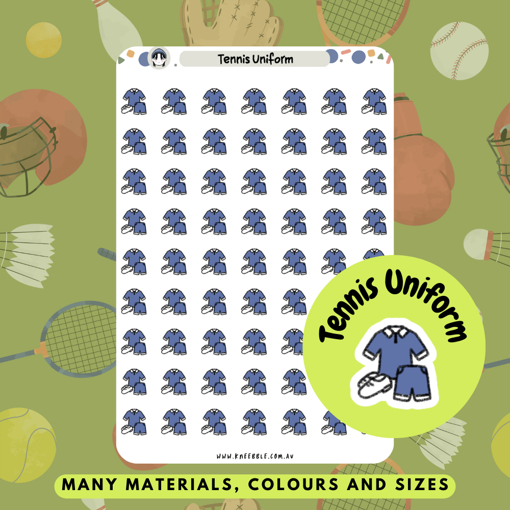 Tennis Uniform Planner Stickers