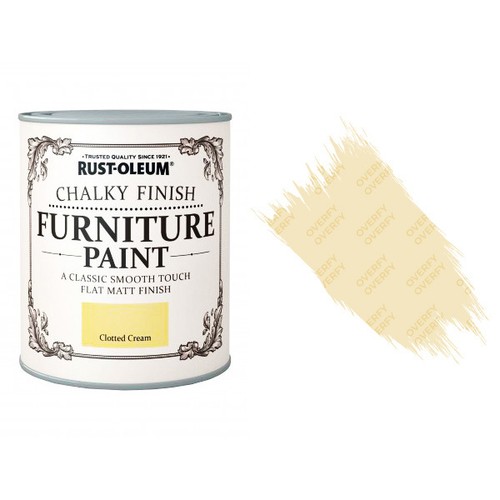 RustOleum Chalk Chalky Furniture Paint Chic Shabby 750ml Clotted Cream
