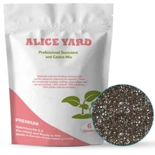 Organic Succulent and Cactus Soil Mix, Fast Draining Pre-Mixed Course Blend Soil