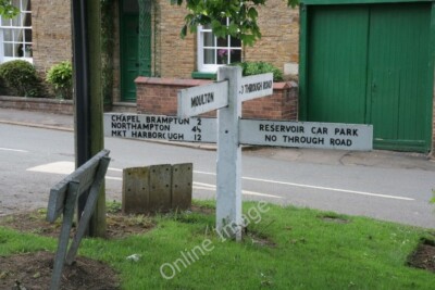 Photo 6x4 Sign on the green Pitsford This has to be the shortest finger p c2010