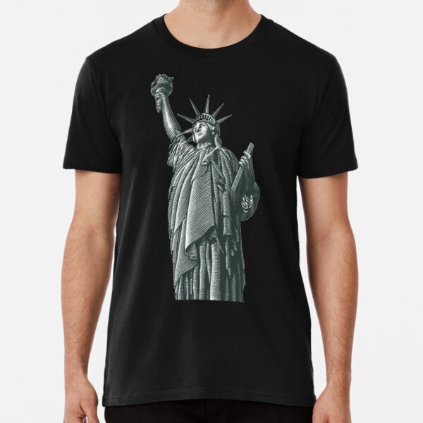 Lady Liberty Premium Graphic Design Gifts Tee T-Shirt S-5XL