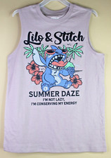 Disney Lilo Stitch Kids Muscle T-Shirt Size L 10/12