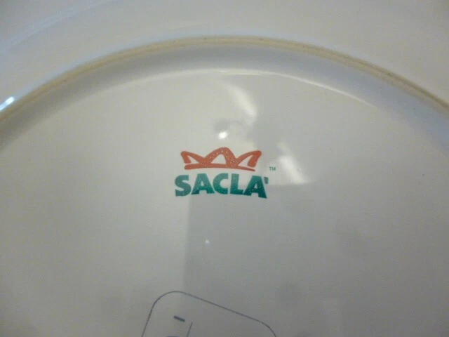 Plat rond blanc vintage Bonzai Habitat - Sacla - 32 cm - Photo 4/4