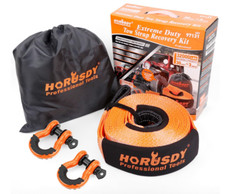 Nylon Heavy Duty Tow Strap Recovery Strap with Hooks 3" x 30Ft - 32,000 LBS