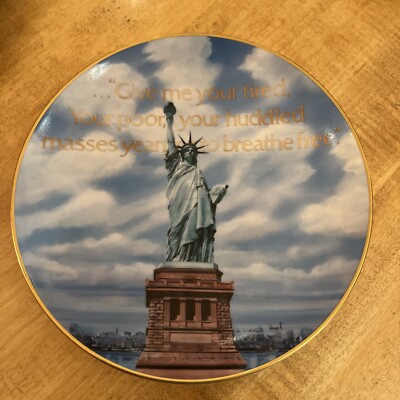 Gorham Fine China Collector Plate Freiheitsstatue Freedom's First Lady M Hagel