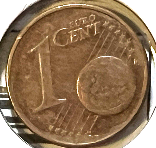 2011-F 1 Euro Cent=Germany=copper-nickel-plated=VF=coin