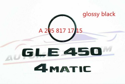 GLE450 SUV 4MATIC Rear Star Emblem glossy Black Letter Badge Logo Set for AMG