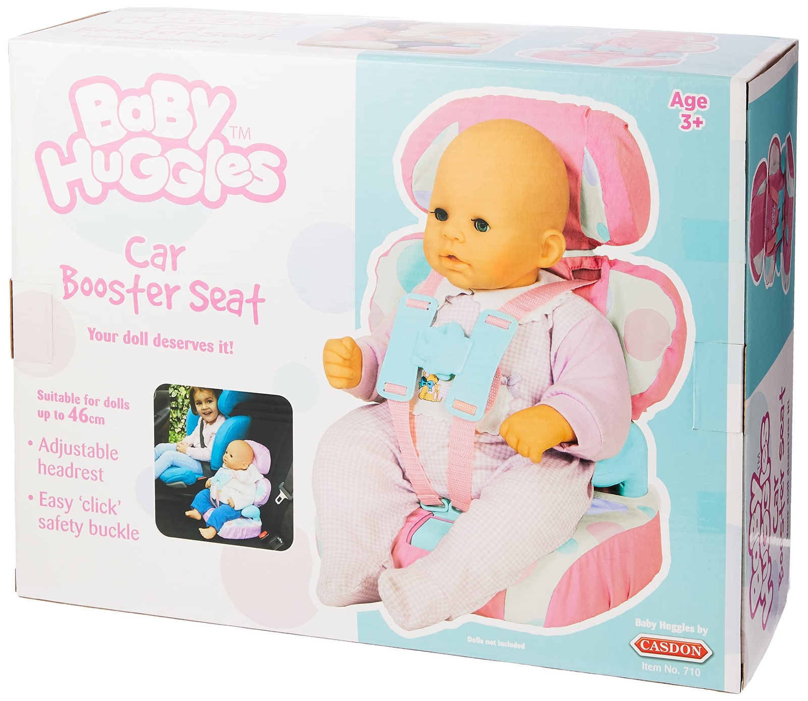 Casdon Baby Huggles Doll Car Booster Seat Bring Your Favorite Friend