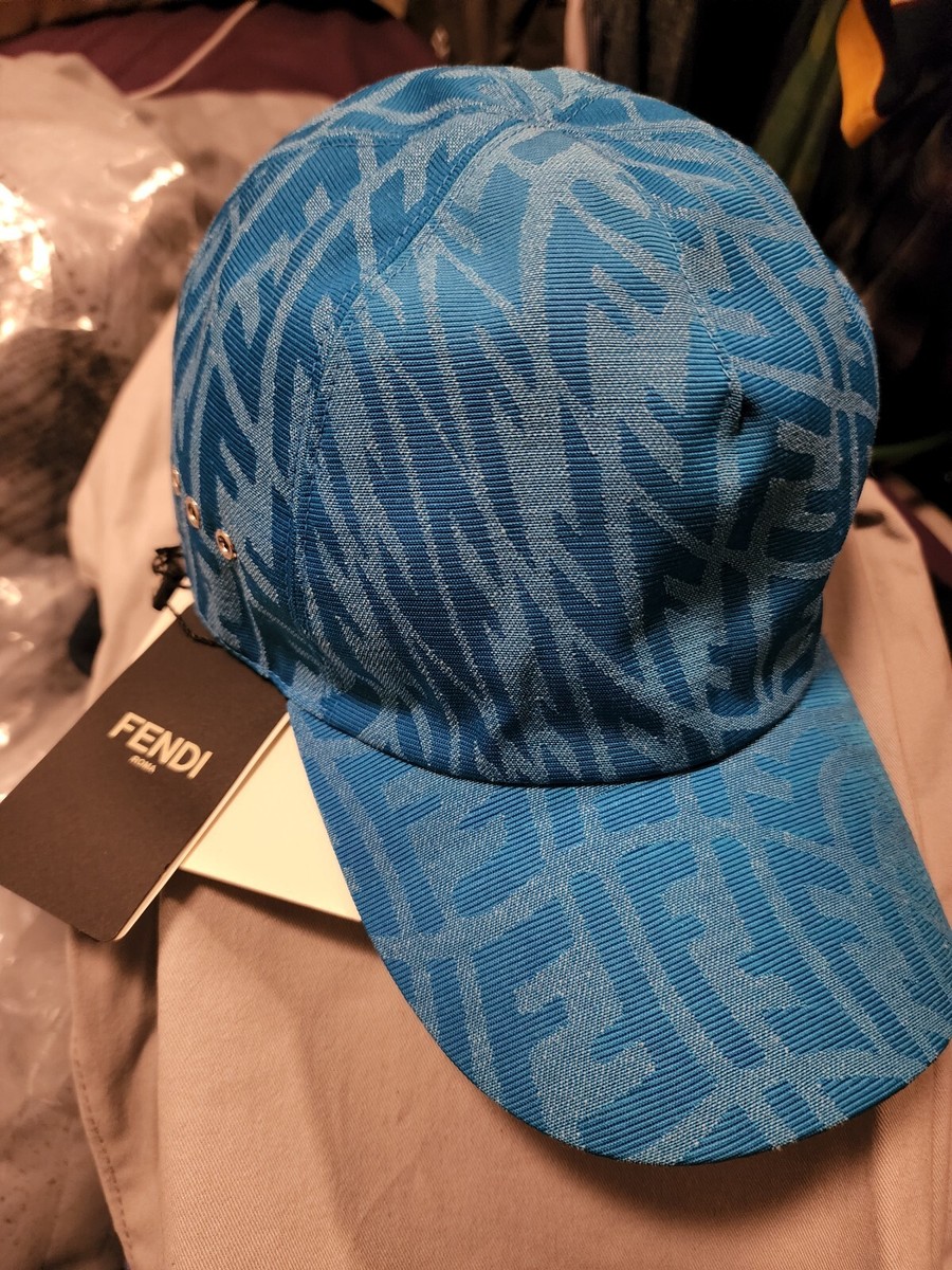 FENDI Blue Baseball Cap Vertigo Zucca Cotton | eBay