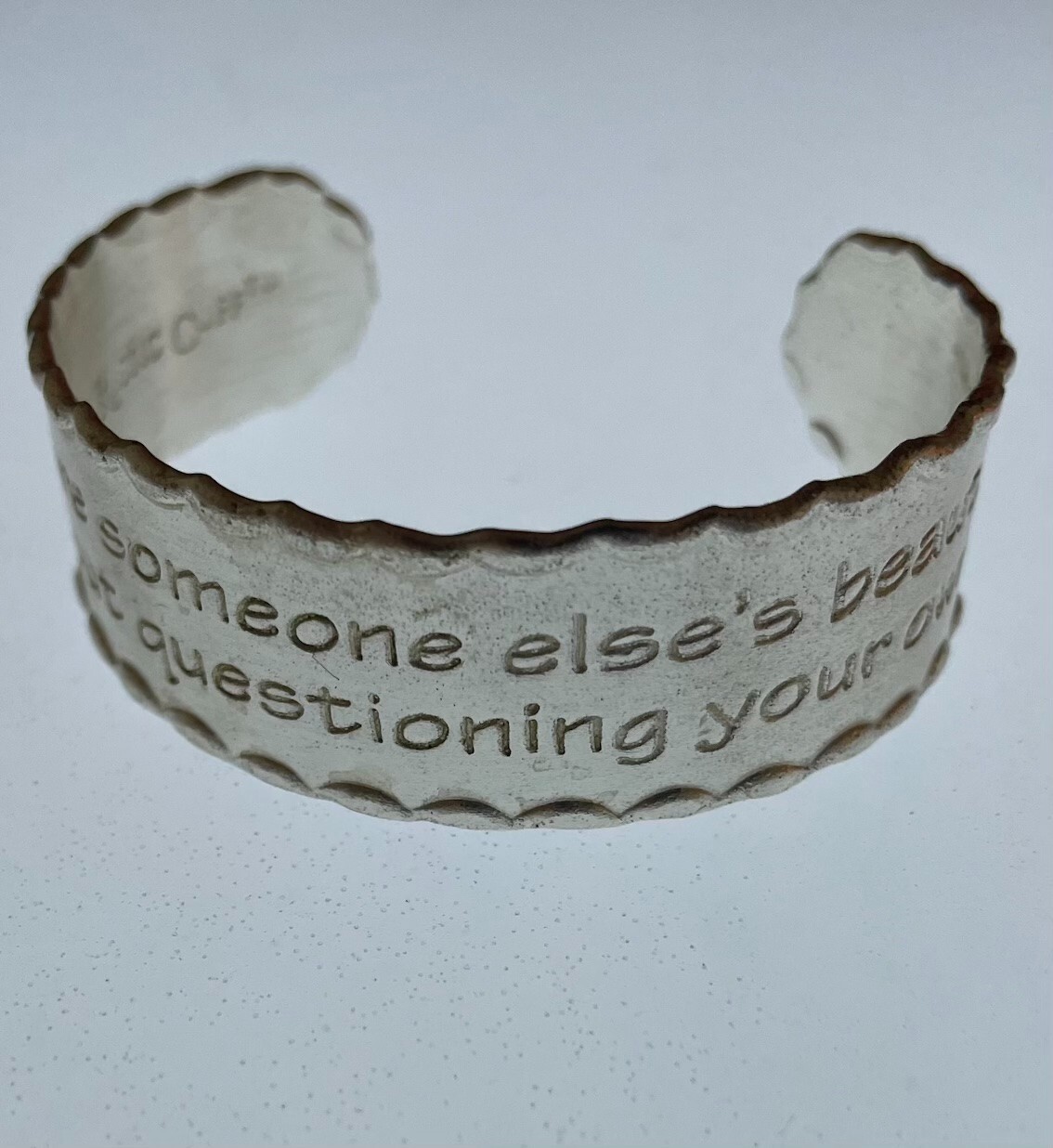 Rustic Cuff Silver Tone Bracelet - image 1