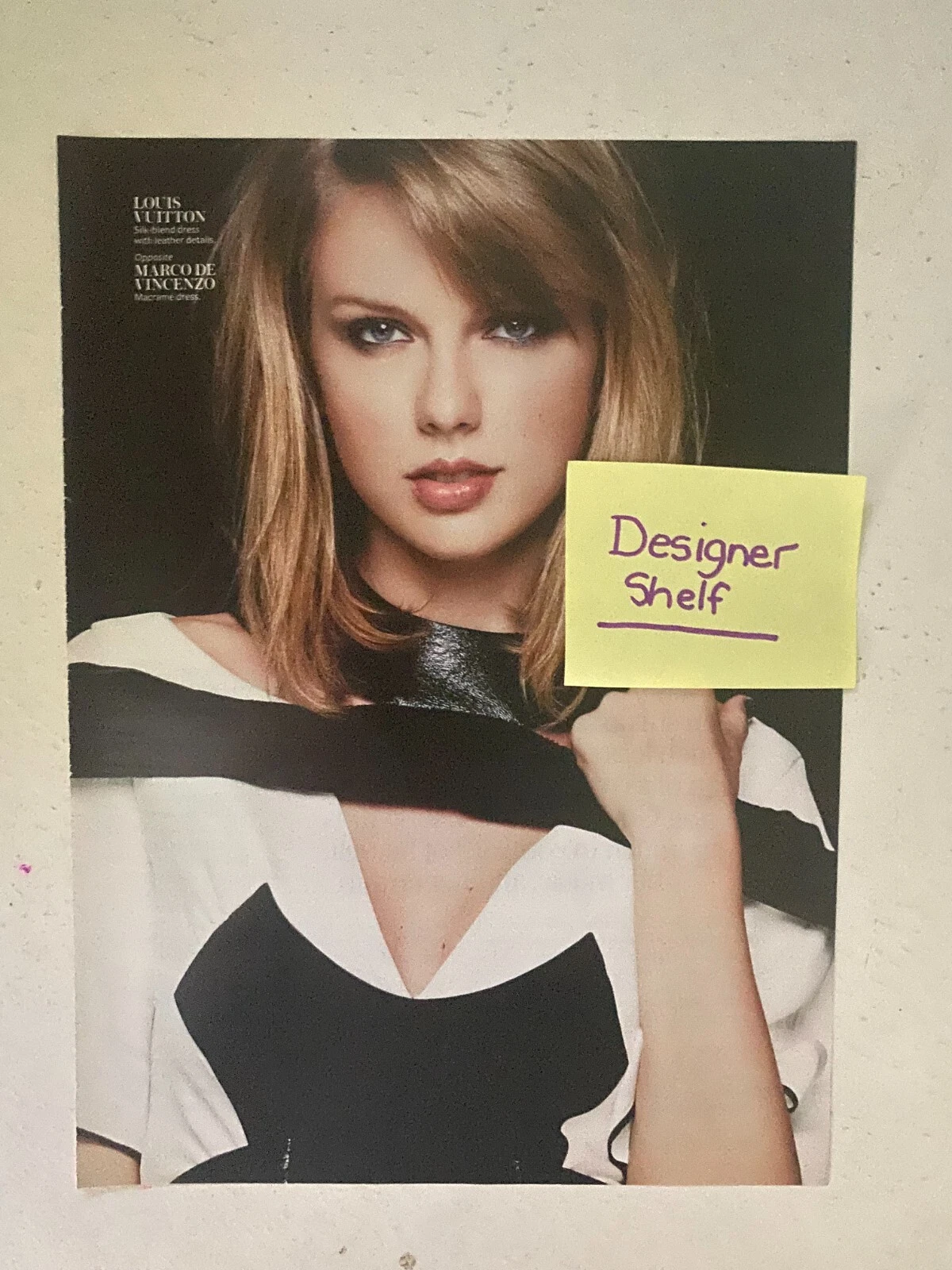 LOUIS VUITTON（LV） Taylor Swift In Abito Louis Vuitton Bianco E Nero 2014 Rivista Fotografia