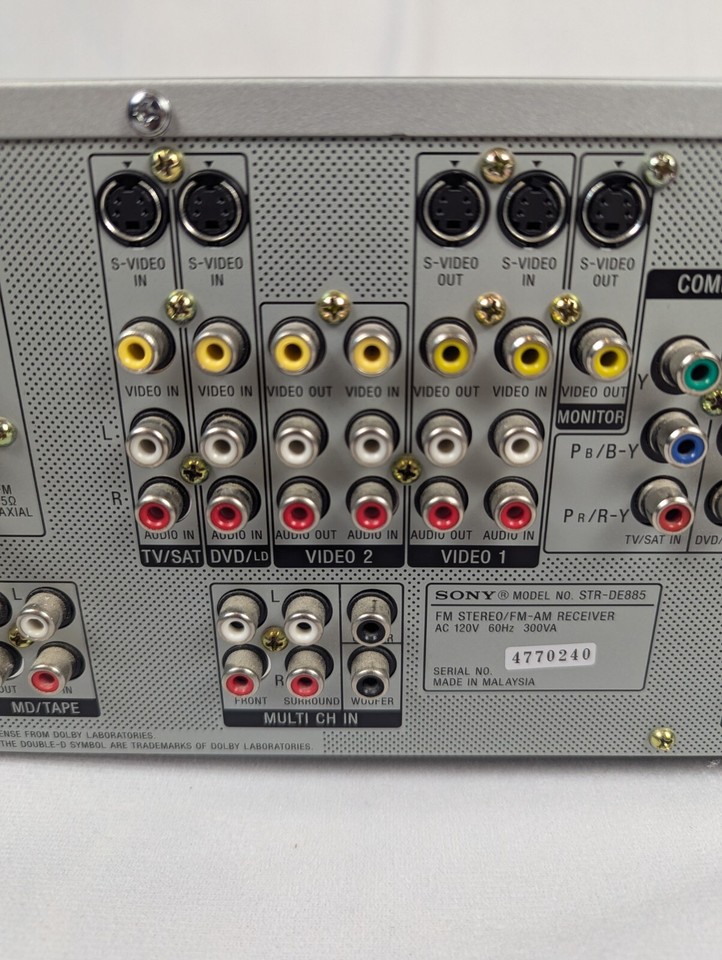 Sony STRDE885 Receiver HiFi Stereo Vintage Home Audio 5.1 Channel