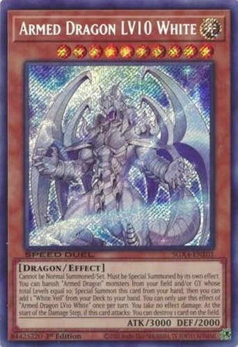 Yu-Gi-Oh! Armed Dragon LV10 White SGX4-ENE01 Secret Rare