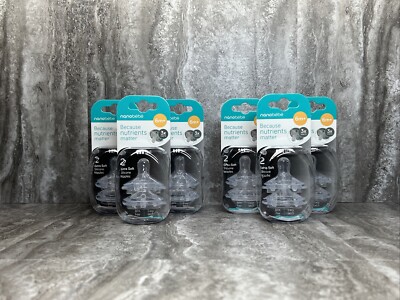 Lot Of 6! Nano Bebe Because Nutrients Matter Extra Soft Nipples 6M+ - 12 Total!