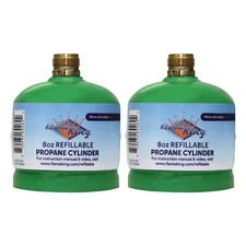 2 pack 1/2 lb. Refillable Propane Tanks for Small Lamps, Lanterns  Camp Stoves