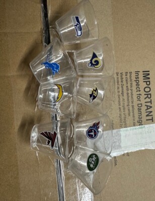 8 NFL Plastic Mini Shot Glass Cups | eBay