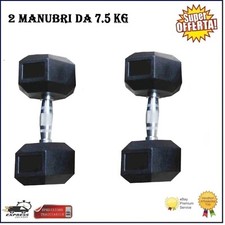 Manubri Esagonali Toorx Meg-7.5 Pesi Palestra Cross Fit Gommati 10KG Coppia