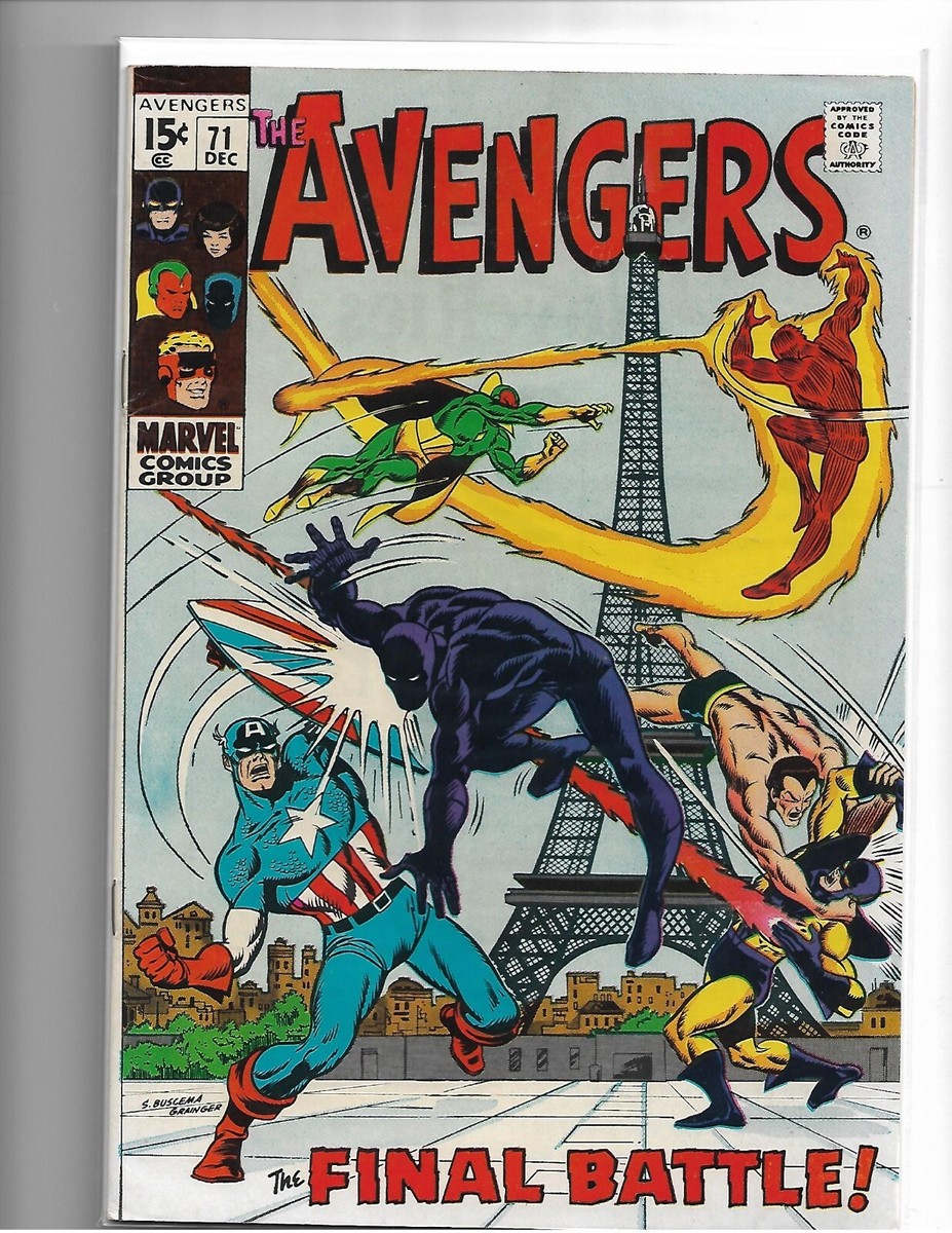 AVENGERS #71-VF/VF+ 1ST APP INVADERS-BLACK PANTHER JOINS AVENGERS