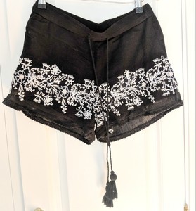 zara embroidered shorts