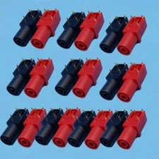 20Pcs Right Angle Gold-Plated 4mm Safety Banana Female Jack PCB Socket Connector