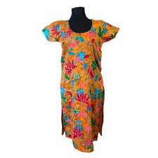 Beautiful Indian Orange Floral Embroidered Kurta