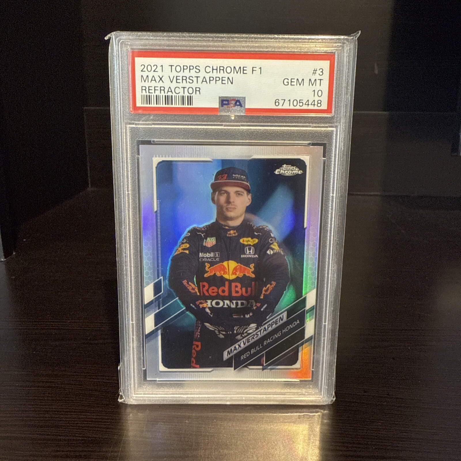 MAX VERSTAPPEN 2021 Topps Chrome F1 REFRACTOR #3 PSA 10 GEM MT