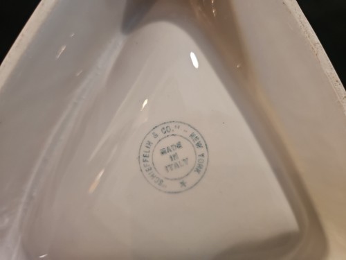 Cinzano Vermouth Ashtray Triangle 5" Ceramic Made in Italy (1) - Picture 5 of 5