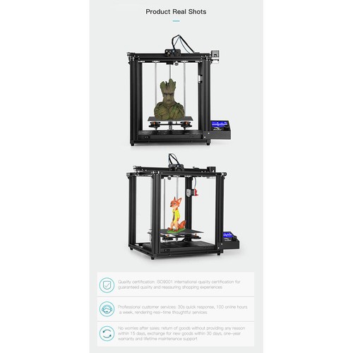 Ender-5 Pro 3D Drucker Creality Hochpräziser DIY Kit 4,3 Zoll Farbbildschirm - Afbeelding 10 van 11
