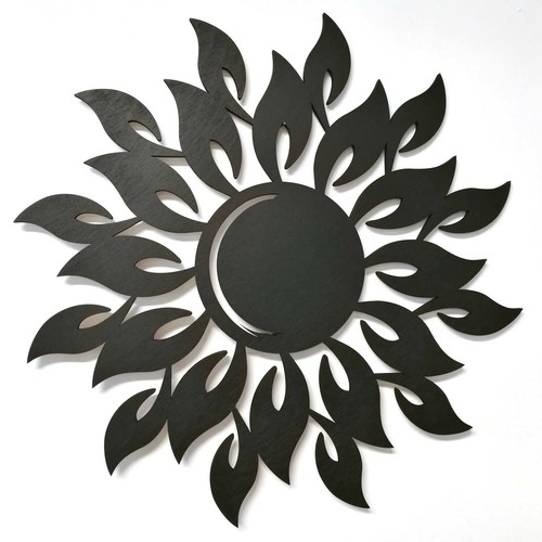 Wanddeko Holz Sonne Strahlen 3D Wandbild Innen Außen Garten Geschenk