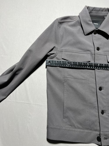 NEW THEORY MEN'S RIVER NEOTERIC TWILL DARK GREY JACKET SIZE S Defected - Picture 15 of 21