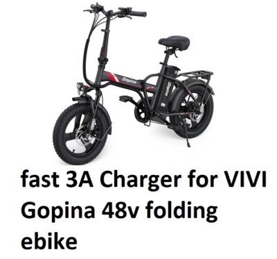 power supply fast 3A battery Charger For 48v VIVI Gopina 48v electric bike KNT