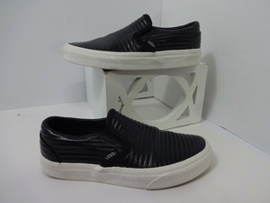 black leather vans size 5.5